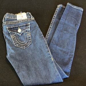 True Religion ripped skinny stretch jeans